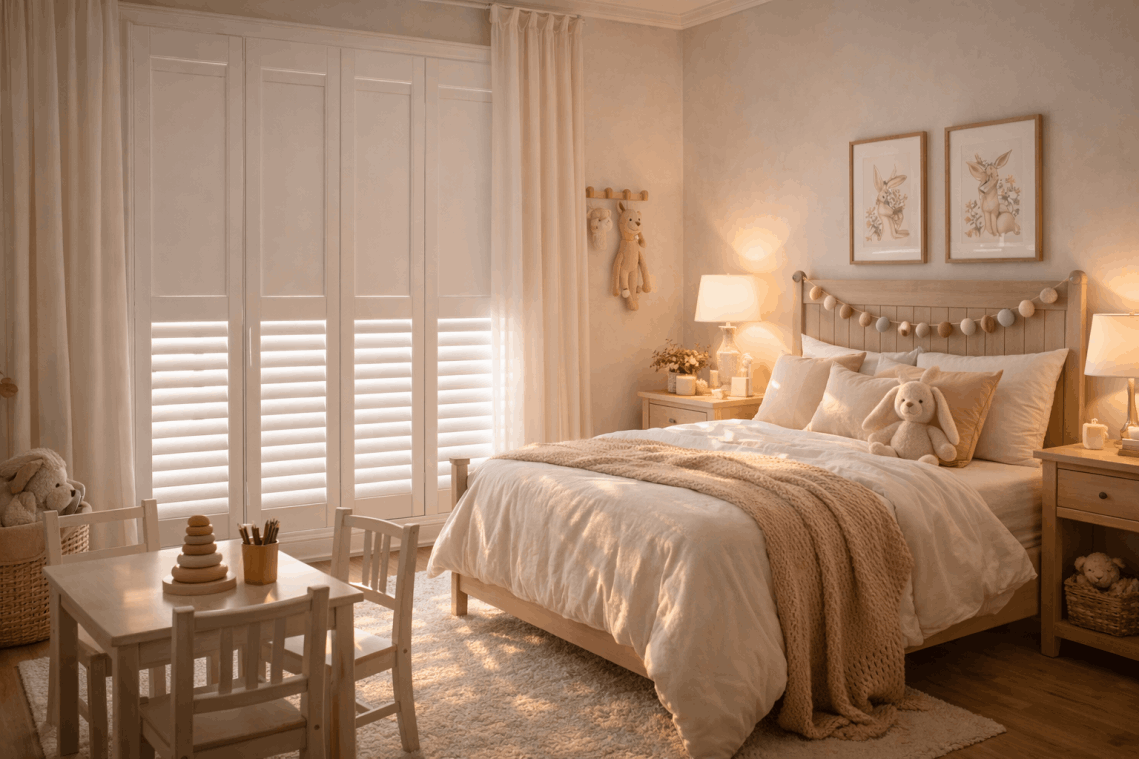 tier on tier  shutters in bedroom improving thermal comfort and privacy