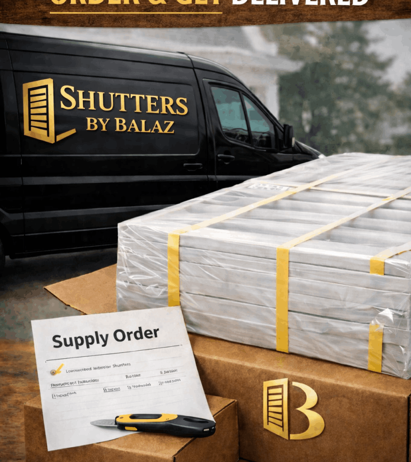 Made-to-measure shutters supplied for self installation